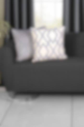 Off-White & Grey Velvet Cushion Cover Set by Ode And Cleo at Pernia's Pop Up Shop