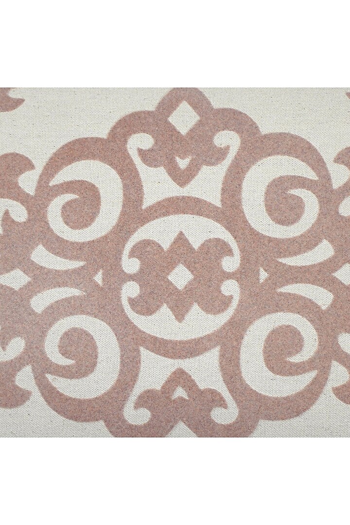 Beige & Off-White Cotton Chikankari Embroidered Square Cushion Cover (Set of 5) by Ode And Cleo at Pernia's Pop Up Shop