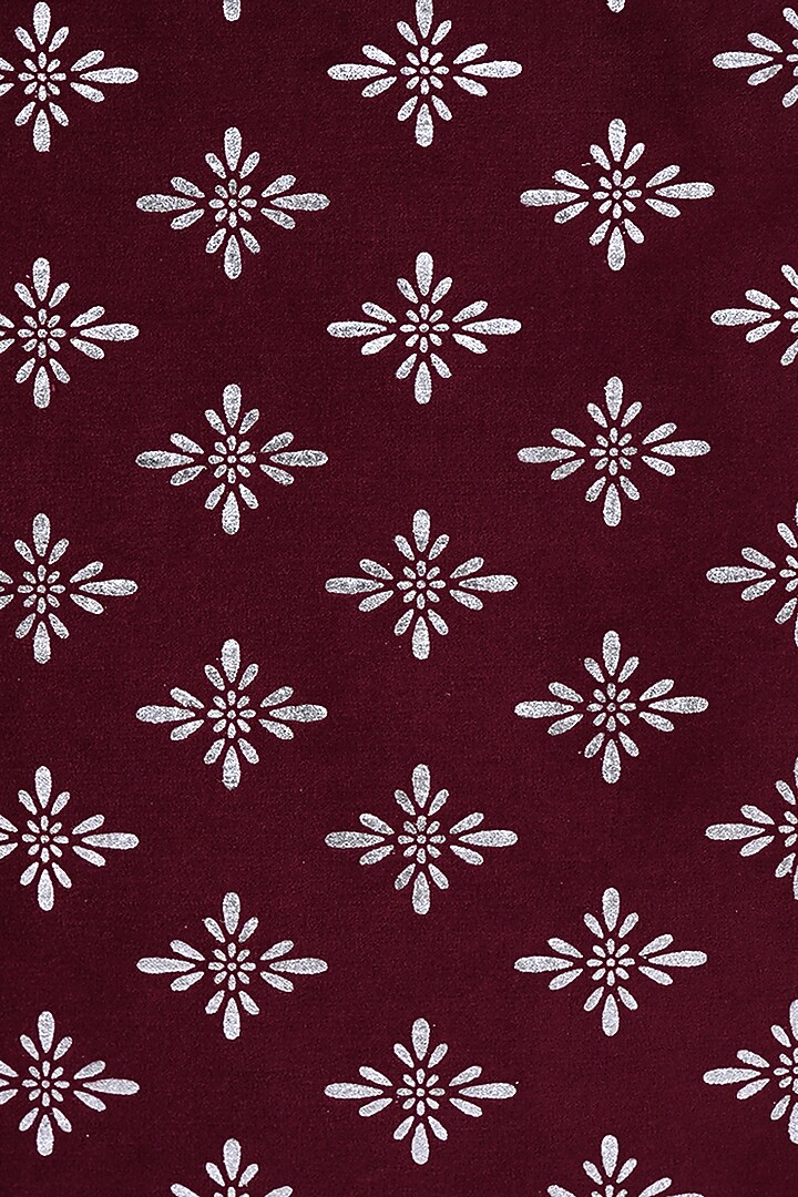 Maroon Cotton Mats and Runner Set by Ode And Cleo at Pernia's Pop Up Shop