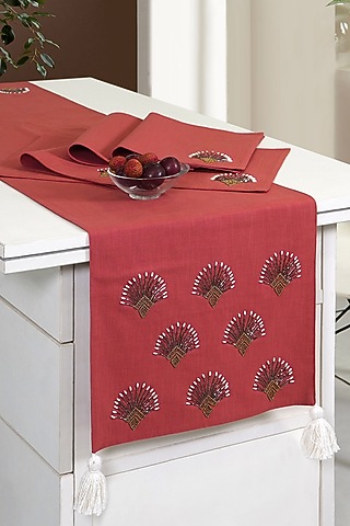 Bronze Cotton Mats and Runner Set by Ode And Cleo
