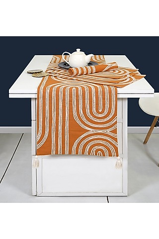 Yellow Cotton Mats and Runner Set by Ode And Cleo