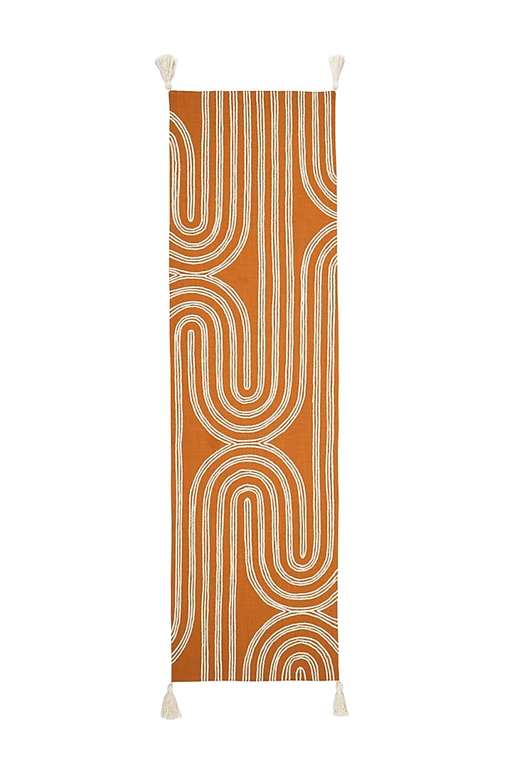 Yellow Cotton Mats and Runner Set by Ode And Cleo at Pernia's Pop Up Shop
