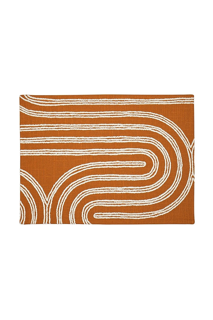 Yellow Cotton Mats and Runner Set by Ode And Cleo at Pernia's Pop Up Shop