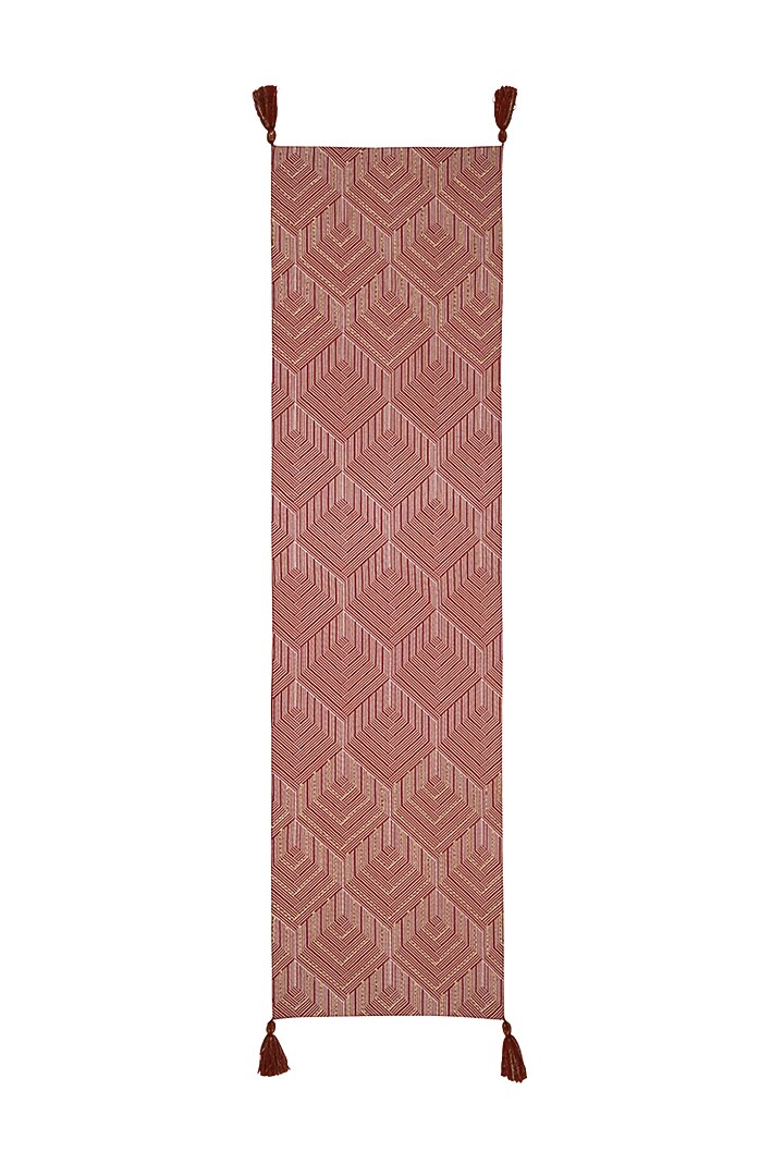 Orange Cotton Mats and Runner Set by Ode And Cleo at Pernia's Pop Up Shop