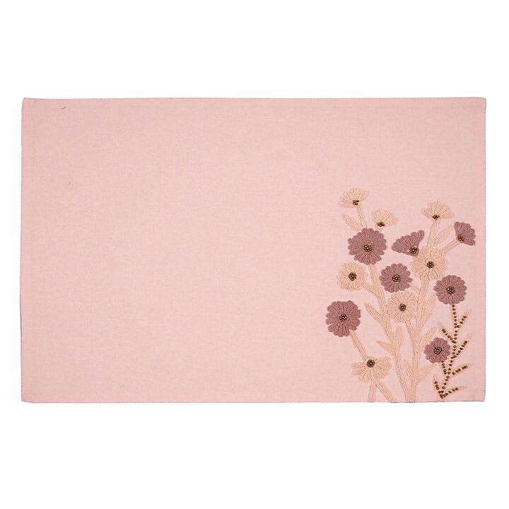 Pink Cotton Mats and Runner Set by Ode And Cleo at Pernia's Pop Up Shop