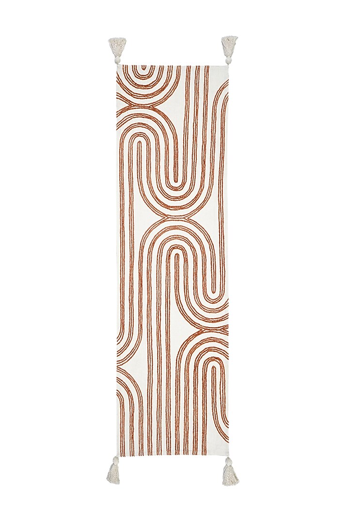 Orange Cotton Mats and Runner Set by Ode And Cleo at Pernia's Pop Up Shop