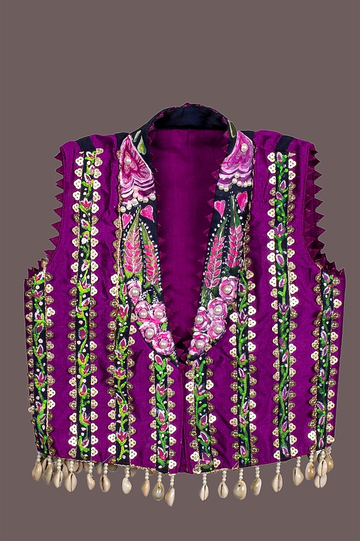 Onion Pink Embroidered Jacket Dress For Girls by Offspring Closet at Pernia's Pop Up Shop