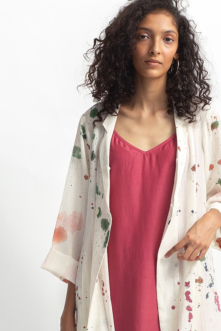 Multi Colored Hand Painted Jacket Set by OFrida at Pernia's Pop Up Shop
