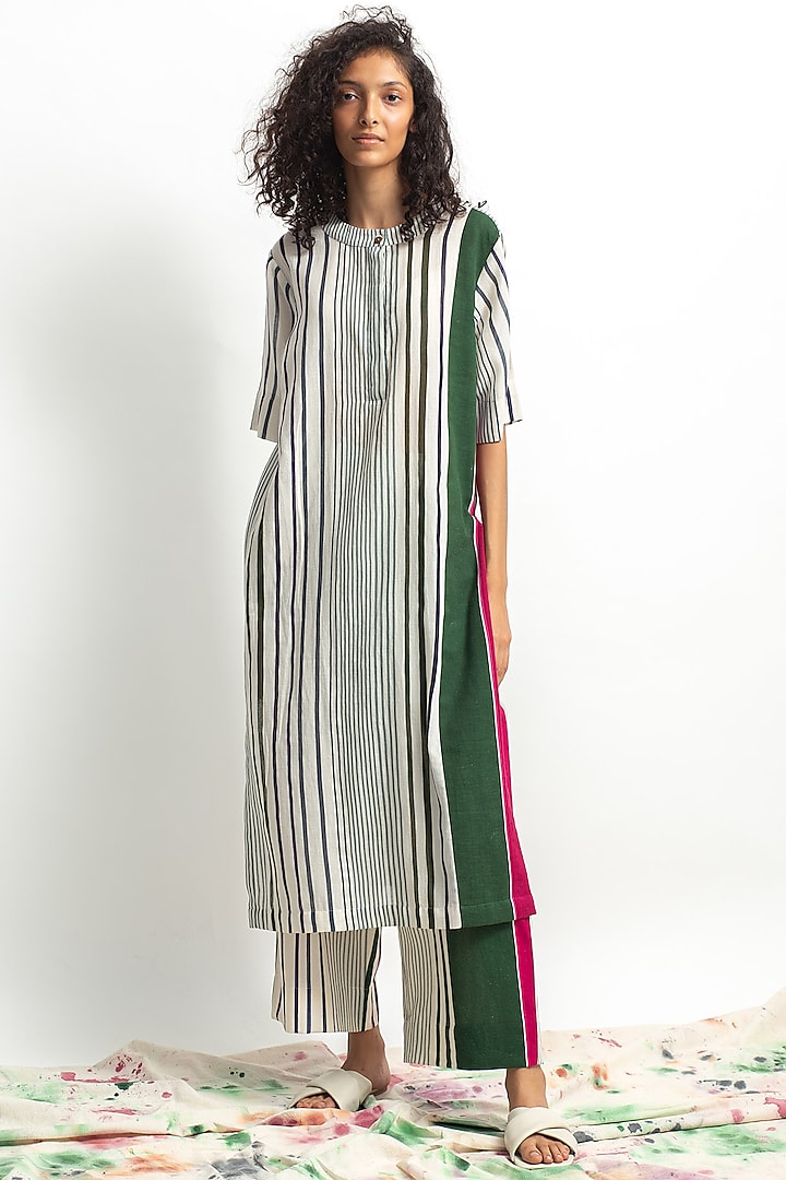 Multi Colored Printed Kurta Set by OFrida