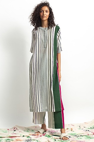 Multi Colored Printed Kurta Set by OFrida
