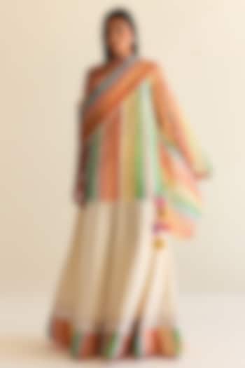 Multi-Colored Handwoven Satranga Tissue Silk Hand Embroidered Dupatta
by Ohfab by Aanchal & Akshita at Pernia's Pop Up Shop