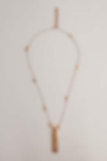 Gold Plated Dropped Pendant Necklace by Outhouse