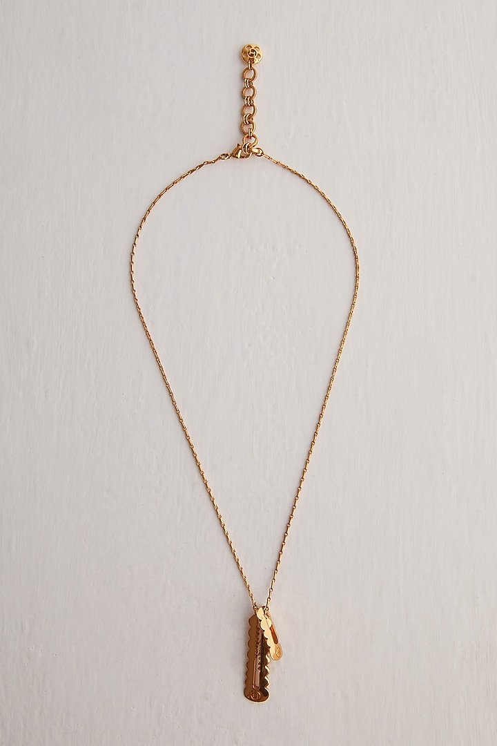 Gold Plated Necklace With Pendant by Outhouse at Pernia's Pop Up Shop