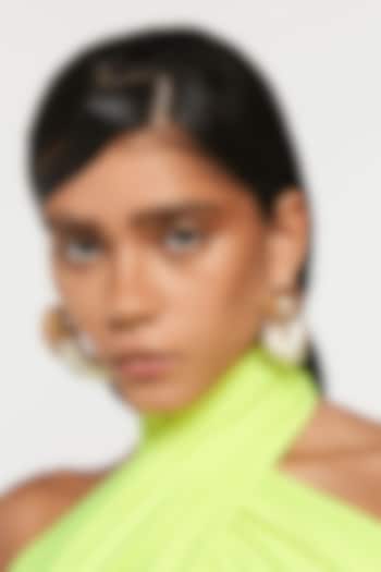 Gold Plated Half-Hoop Earrings by Outhouse at Pernia's Pop Up Shop