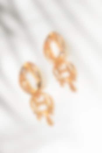 Gold Plated Loop Earrings by Outhouse