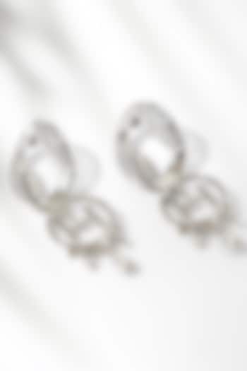 Silver Plated Loop Earrings by Outhouse