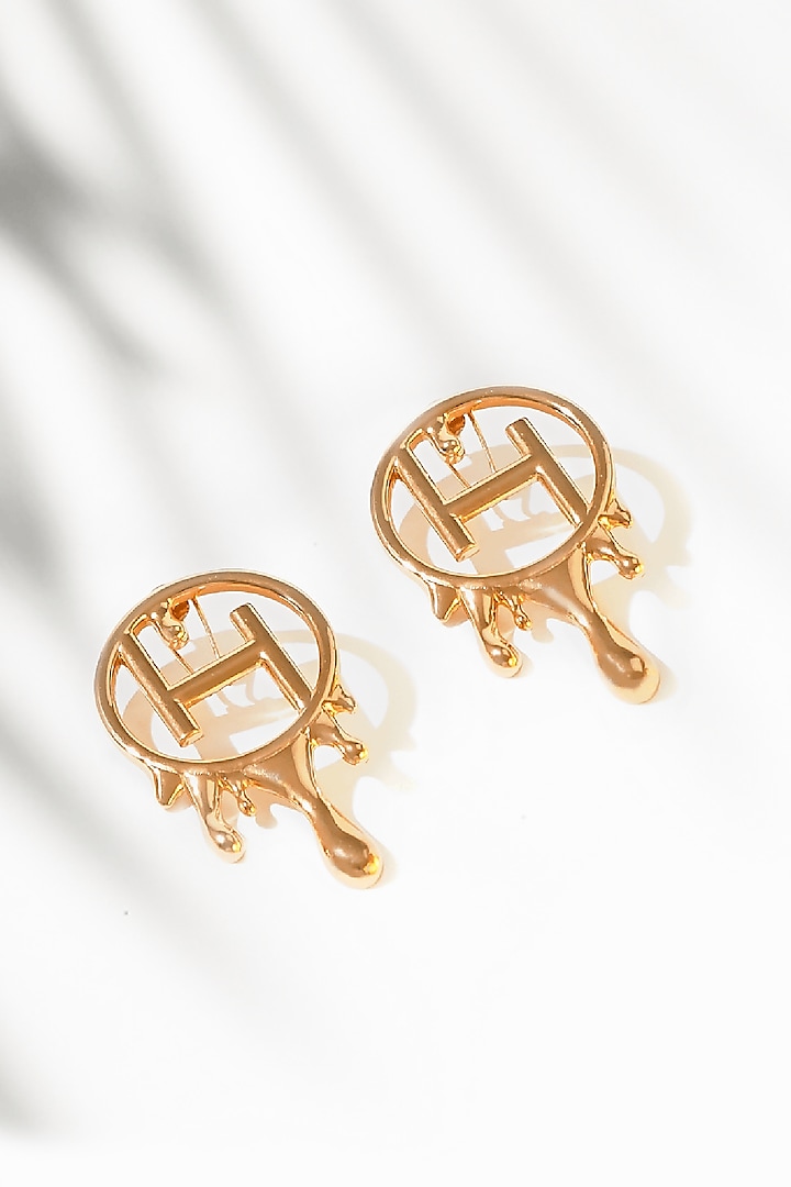 Gold Plated Handcrafted Dangler Earrings by Outhouse