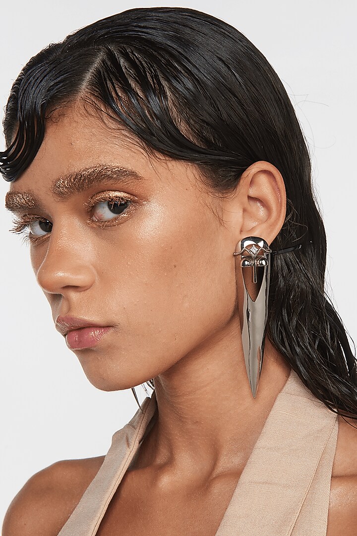Silver Plated Cubic Zirconia Earrings by Outhouse at Pernia's Pop Up Shop