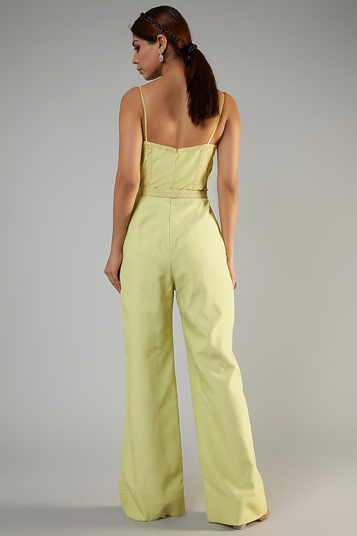 Pistachio Crepe Jumpsuit by Ohaila Khan at Pernia's Pop Up Shop