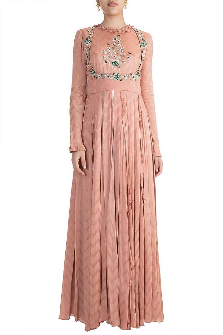 Dawn Rose Wedding Anarkali With Dupatta by Ohaila Khan at Pernia's Pop Up Shop