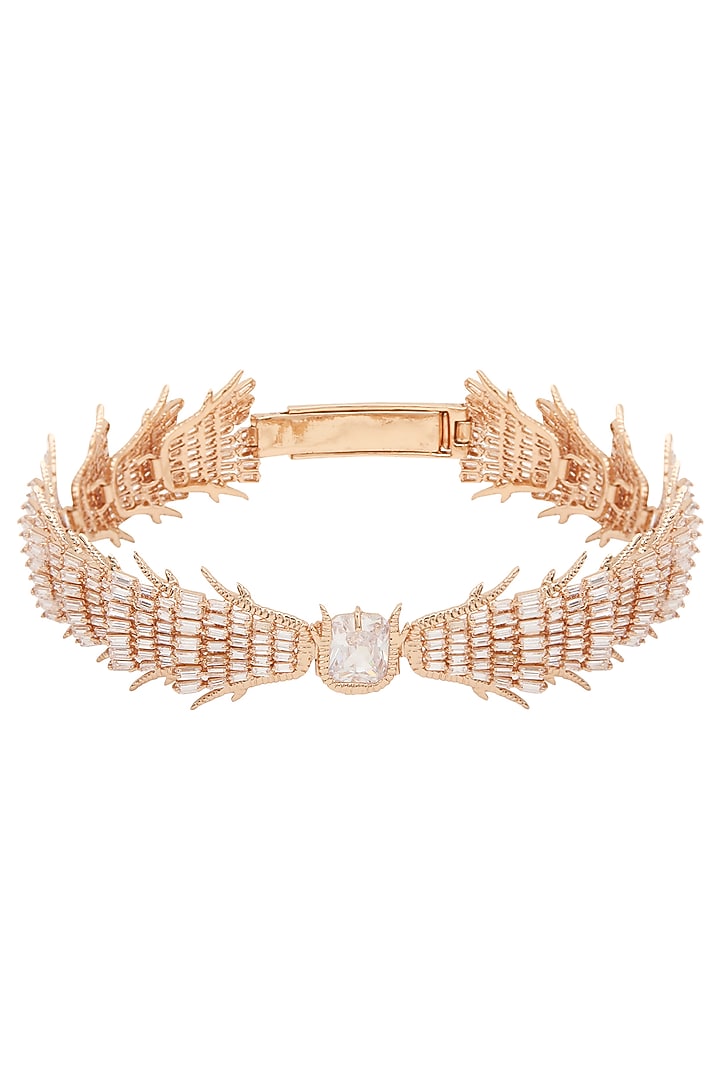 Rose gold plated crystal choker necklace available only at Pernia's Pop Up Shop.