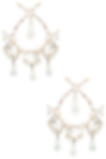 Rose gold plated pearls and swarovski crystal earrings available only at Pernia's Pop Up Shop.