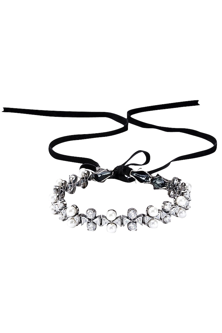 Outhouse presents Gunmetal grace choker available only at Pernia's Pop Up Shop.