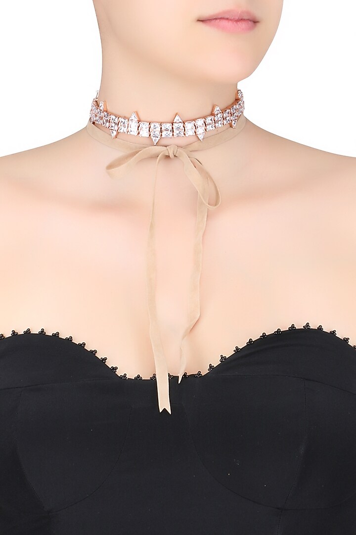 Outhouse presents Lily white choker available only at Pernia's Pop Up Shop.