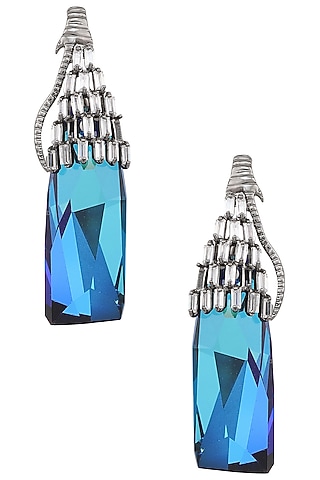 Gunmetal Plated Karner Studded Earrings by Outhouse