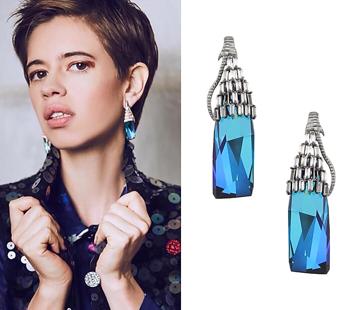 Gunmetal plated karner studded earrings available only at Pernia's Pop Up Shop.
