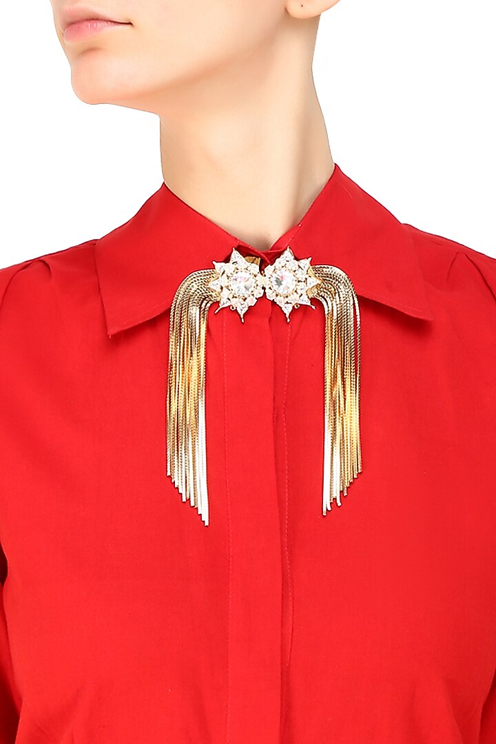 Rose gold plated the bridezilla collar pin available only at Pernia's Pop Up Shop.