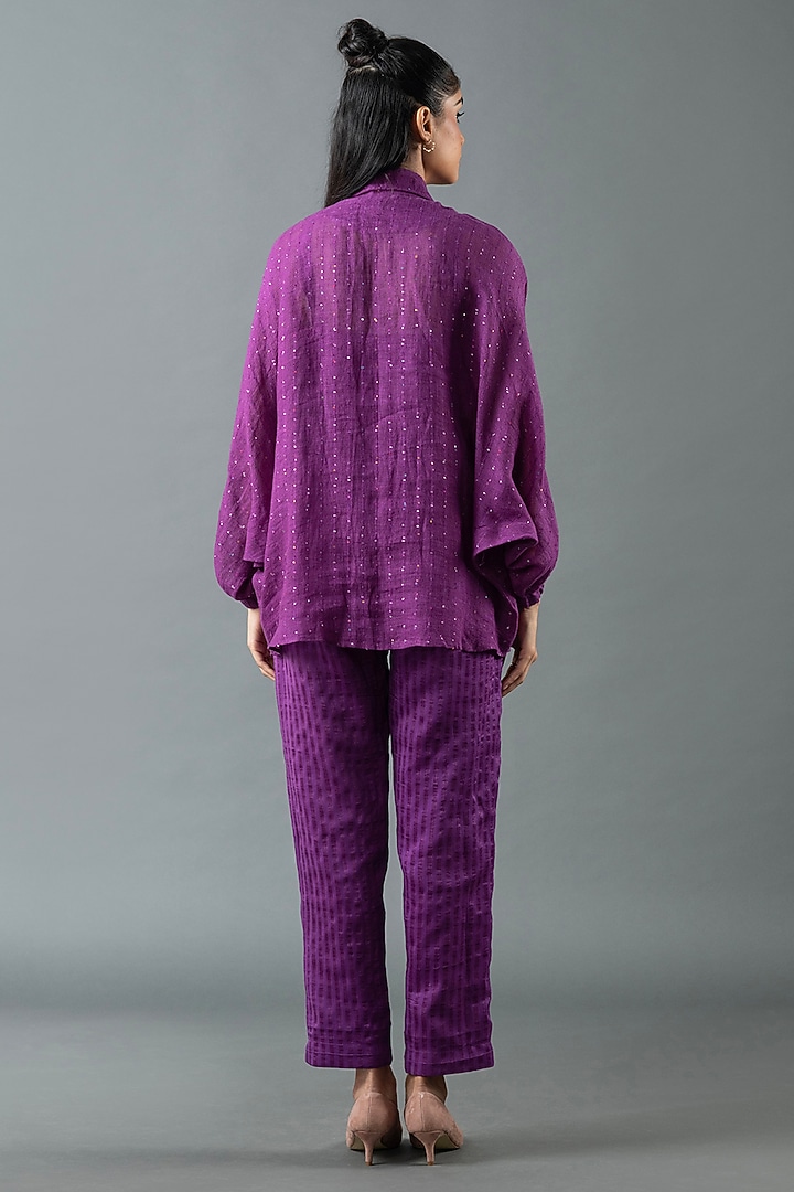 Purple Linen Co-Ord Set by OJA at Pernia's Pop Up Shop