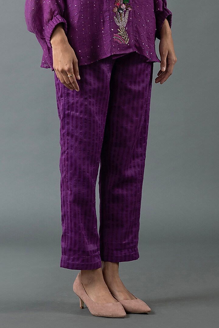 Purple Linen Co-Ord Set by OJA at Pernia's Pop Up Shop