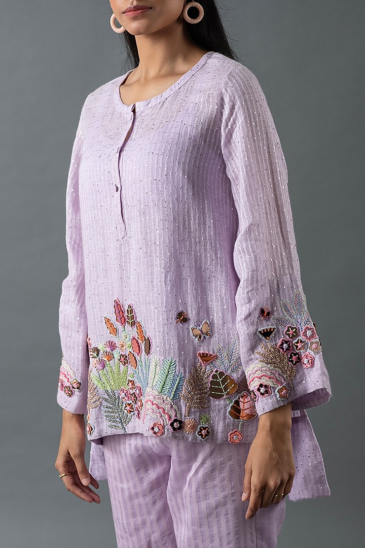 Lilac Linen Co-Ord Set by OJA at Pernia's Pop Up Shop