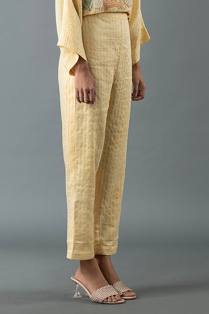 Gold Shrim Linen Co-Ord Set by OJA at Pernia's Pop Up Shop