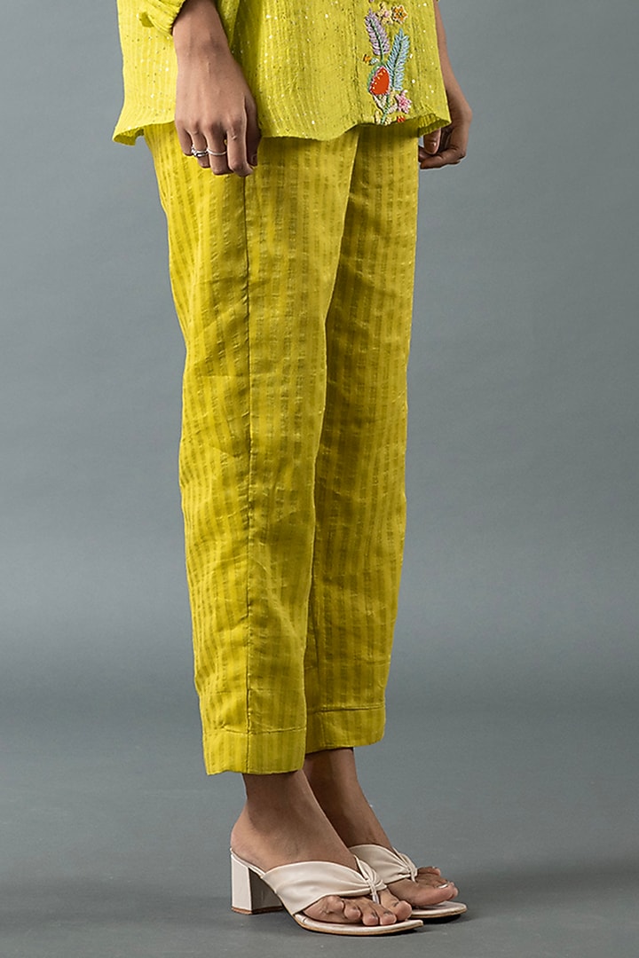 Lime Green Linen Co-Ord Set by OJA at Pernia's Pop Up Shop