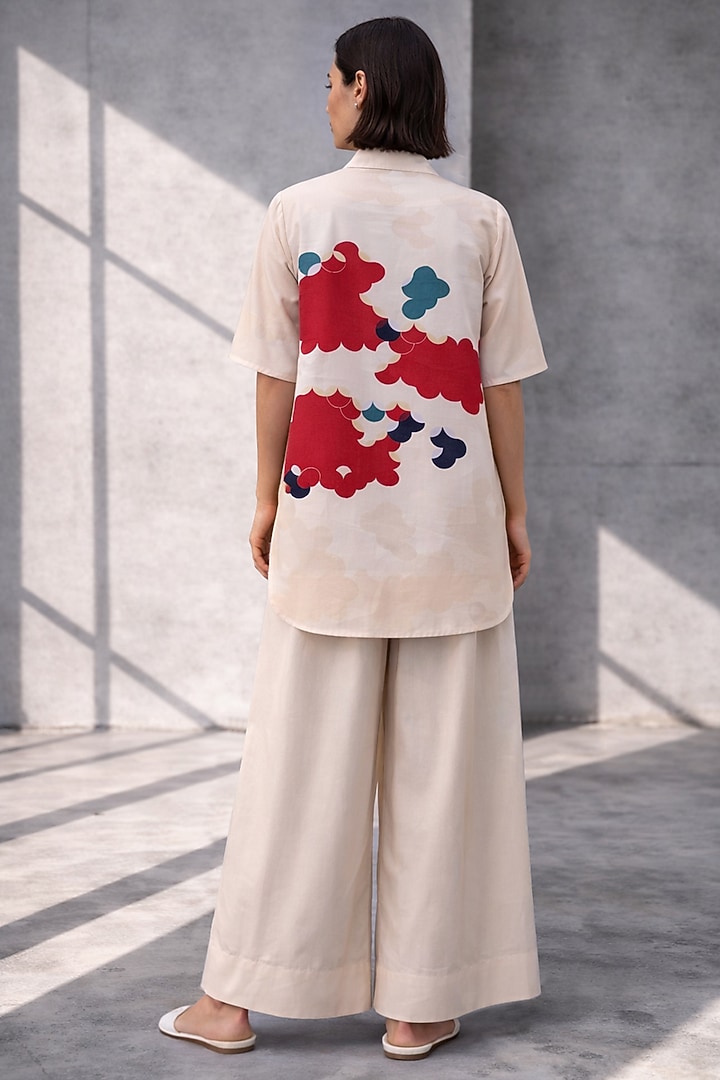 Almond Silk Chanderi Co-Ord Set by OJA at Pernia's Pop Up Shop