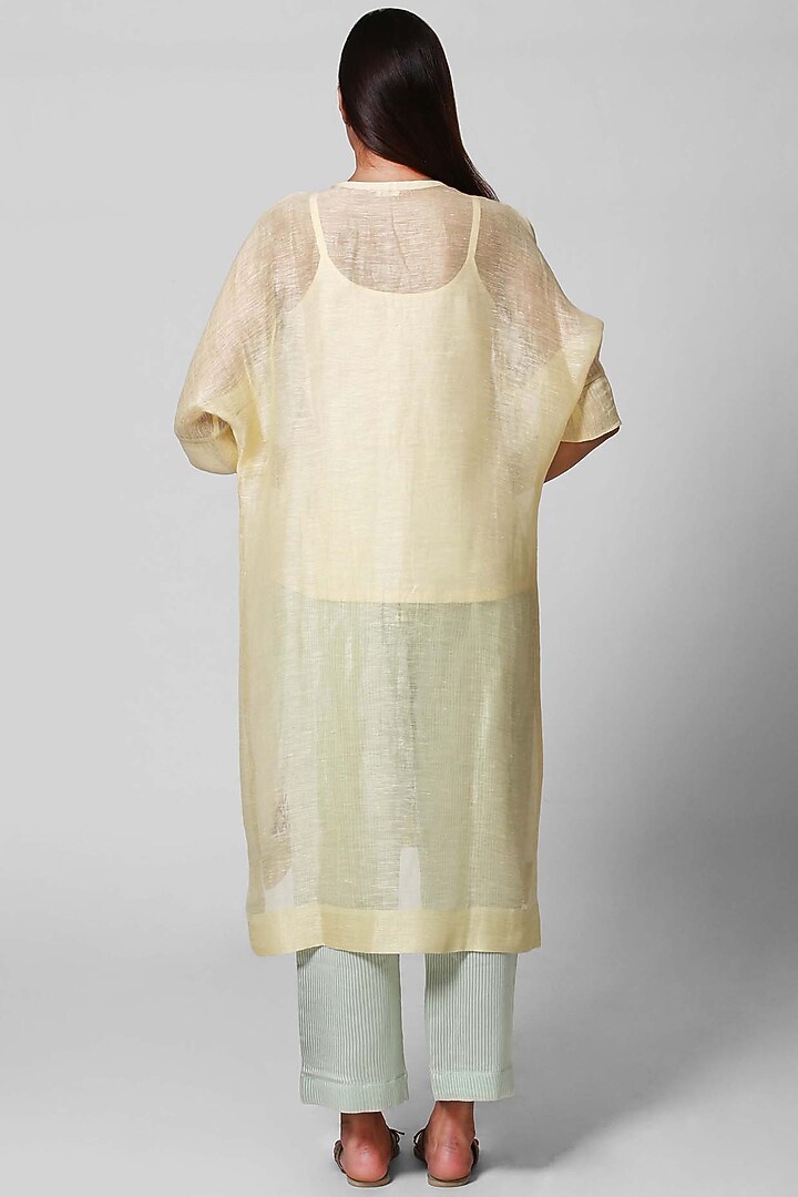 Lemon Embellished Kaftan Tunic Set by OJA at Pernia's Pop Up Shop