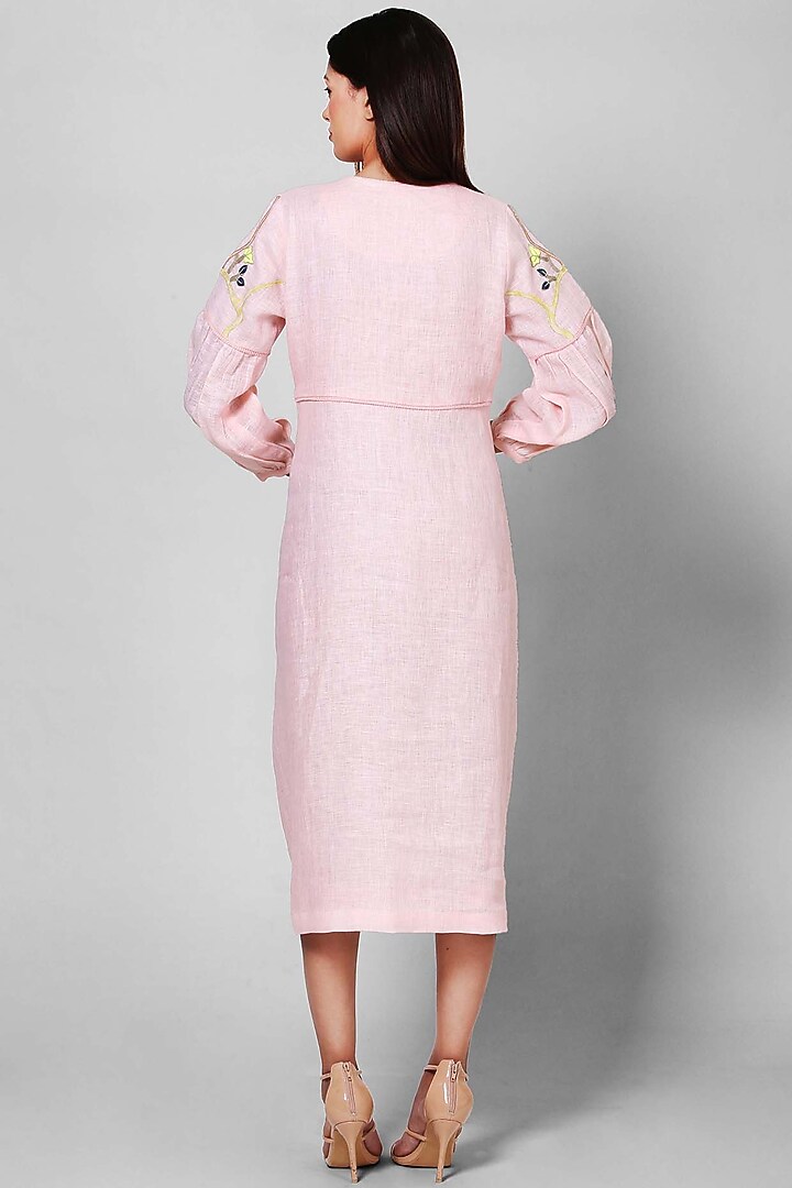 Light Pink Embroidered Summer Dress by OJA at Pernia's Pop Up Shop