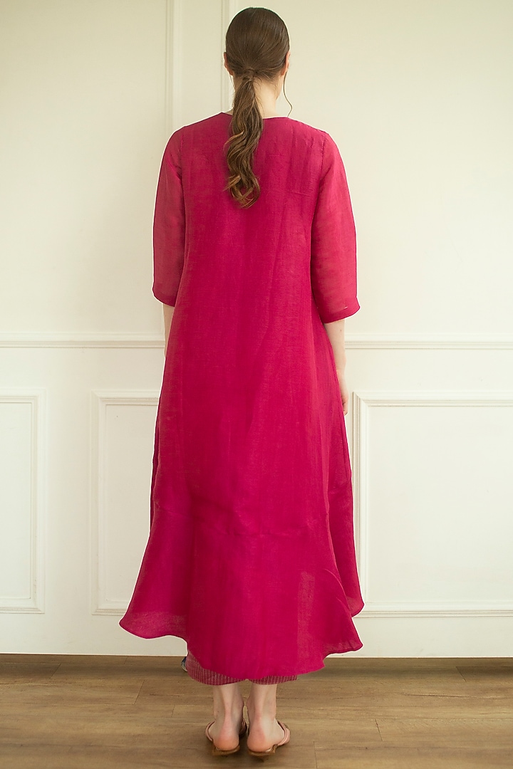 Pink Embroidered Tunic Set by OJA at Pernia's Pop Up Shop
