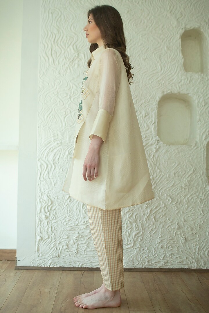 Cream Embroidered Tunic Set by OJA at Pernia's Pop Up Shop