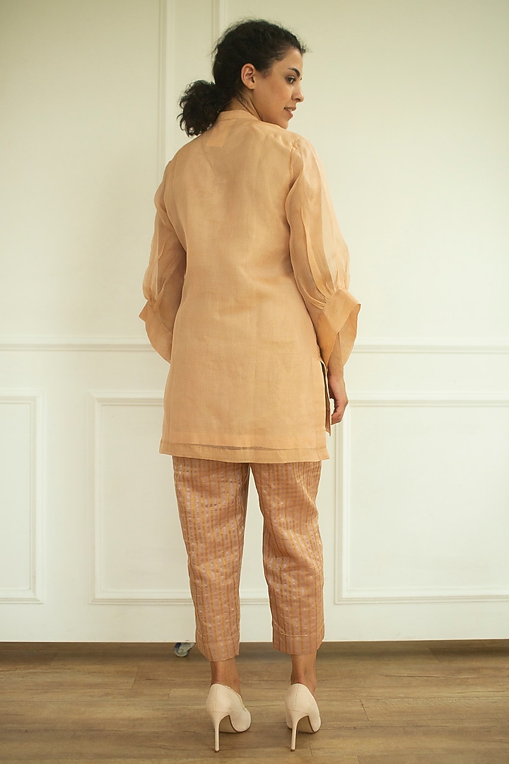 Rose Gold Embroidered Tunic Set by OJA at Pernia's Pop Up Shop
