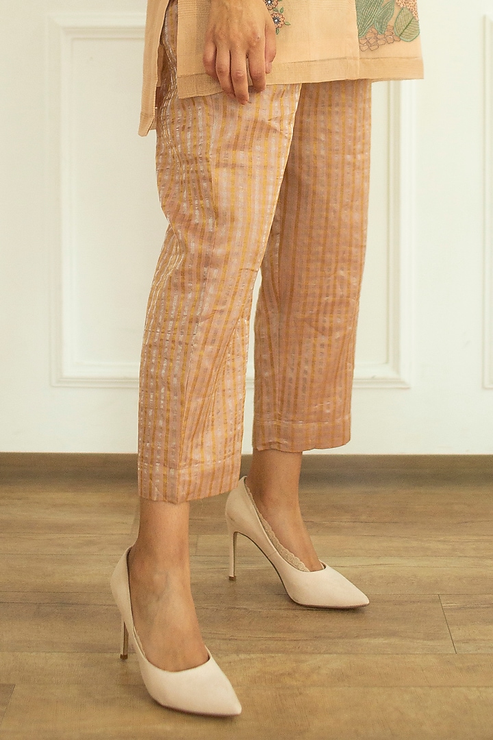 Rose Gold Embroidered Tunic Set by OJA at Pernia's Pop Up Shop