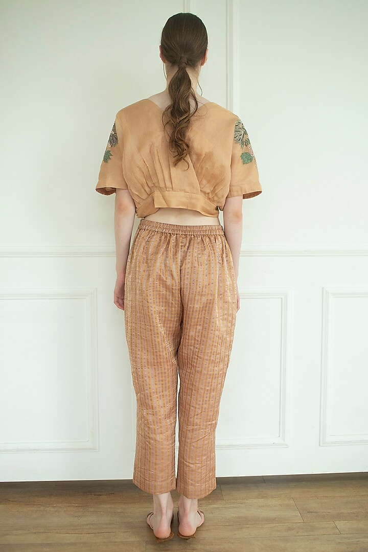Rose Gold Linen Silk Tunic Set by OJA at Pernia's Pop Up Shop