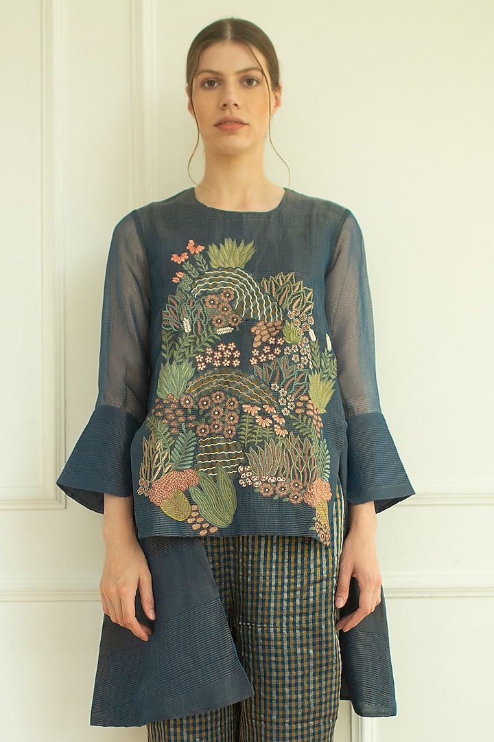Marina Handloom Linen Silk Tunic Set by OJA at Pernia's Pop Up Shop