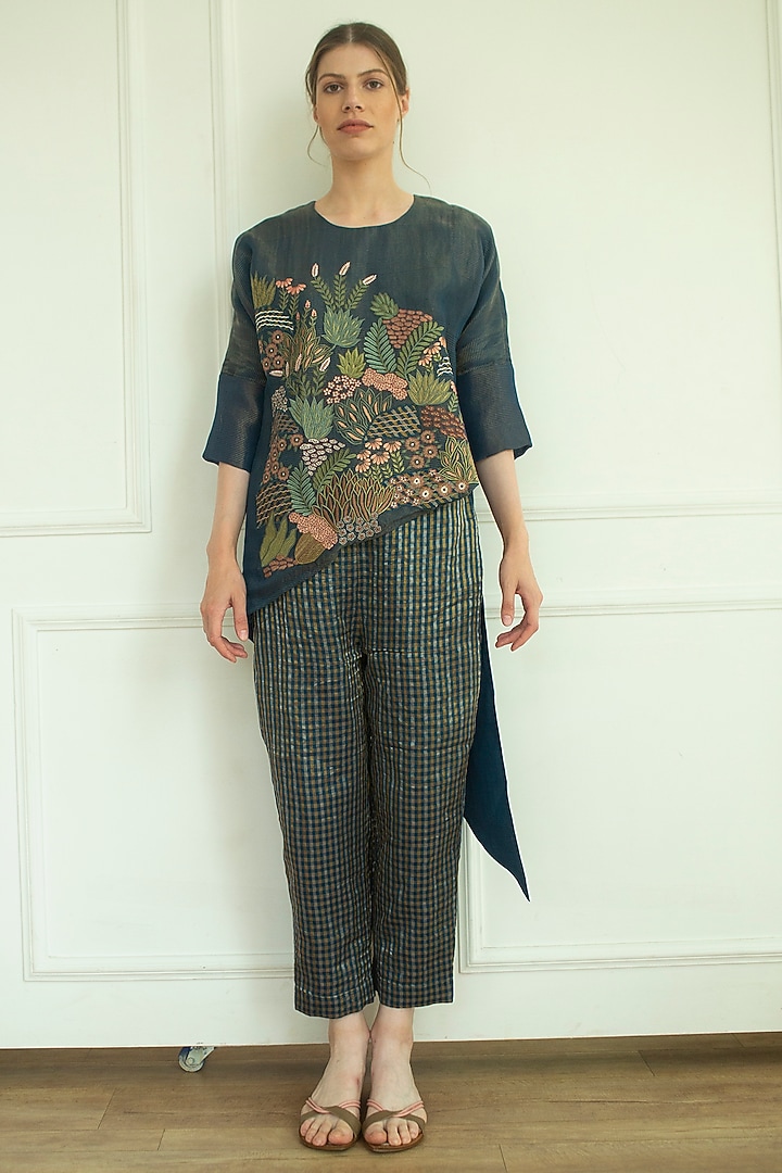 Marina Handloom Linen Silk Tunic Set by OJA at Pernia's Pop Up Shop