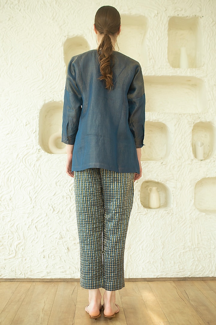 Marina Linen Silk Embroidered Tunic Set by OJA at Pernia's Pop Up Shop