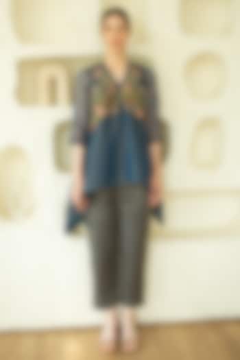 Marina Handloom Linen Silk Tunic Set by OJA