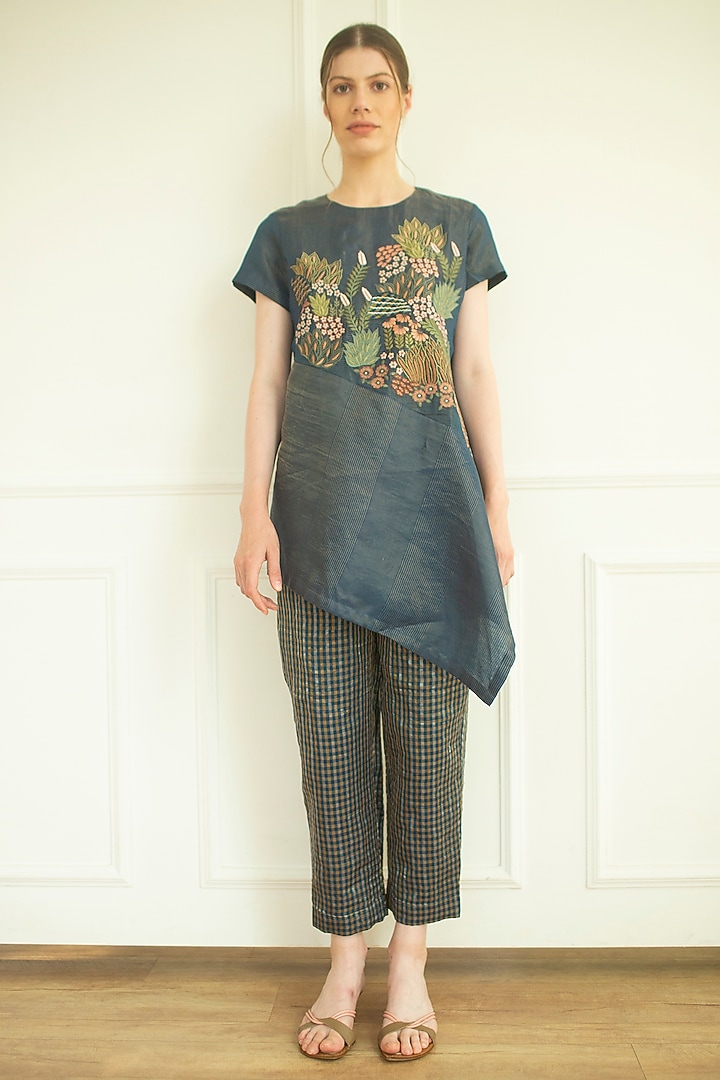 Marina Handloom Linen Silk Tunic Set by OJA at Pernia's Pop Up Shop