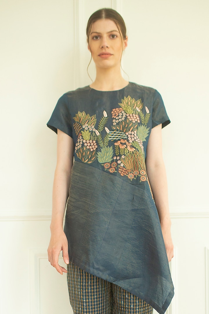 Marina Handloom Linen Silk Tunic Set by OJA at Pernia's Pop Up Shop